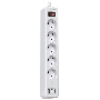 Сетевой фильтр QUMO Power Bar  5SP4U (P-0005), белый