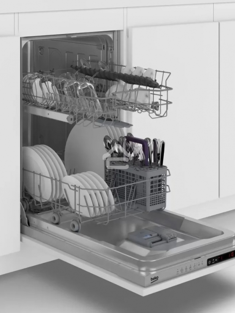 Встраиваемая посудомоечная машина Beko BDIS15060, белый, 44.8 см, 10 компл., 49 дБ, класс A