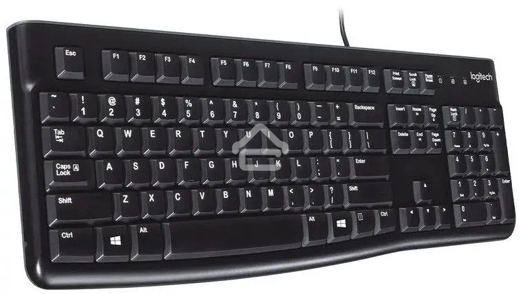 Клавиатура проводная Logitech K120 EER, USB, черный
