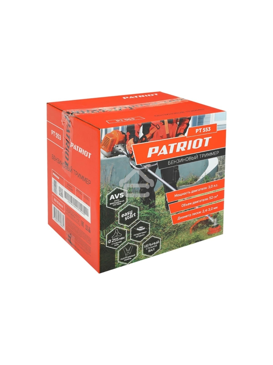 Триммер бензиновый Patriot PT 553 (1+1) 1840Вт 3л.с. реж.эл.:леска/нож
