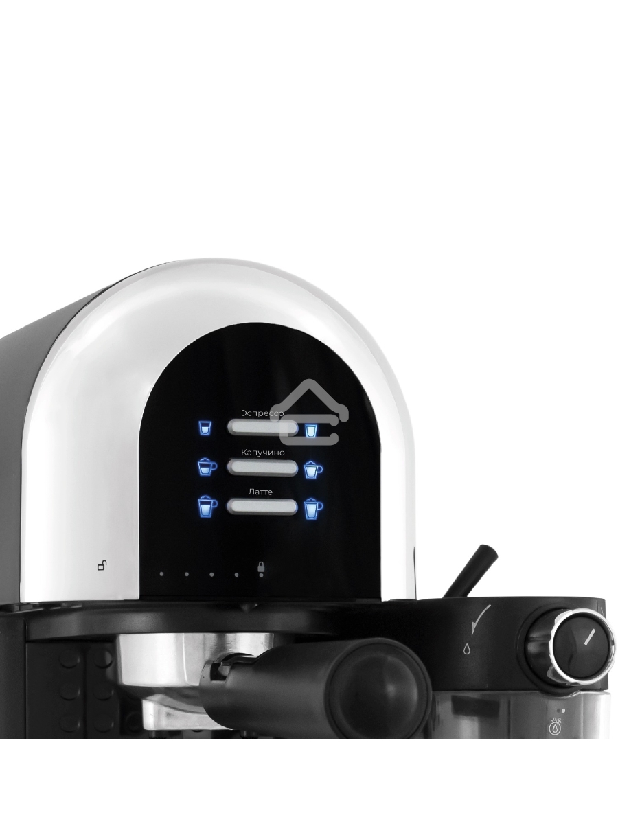 Кофеварка рожковая LEX LXCM 3503-1 черный, молотый 0.7 л, 1500 Вт, 15 Бар