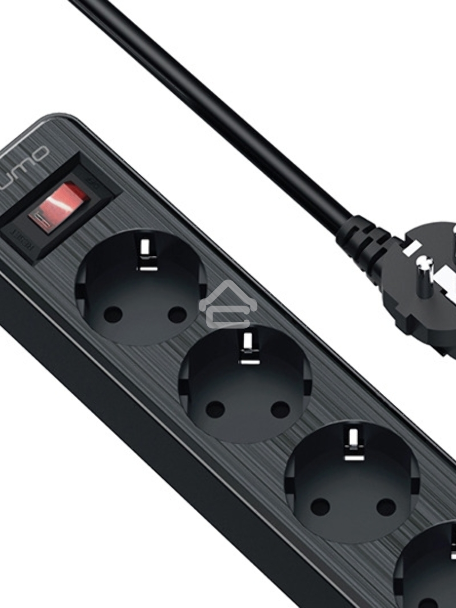 Сетевой фильтр QUMO Power Bar  5SP4U (P-0005), черный