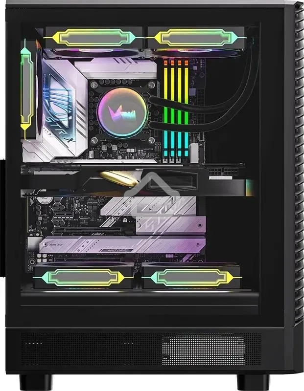 Компьютерный корпус Aerocool/Formula Mana Geometry черный без БП ATX 3x120мм 1xUSB 3.0 1xUSB3.1 audio bott PSU