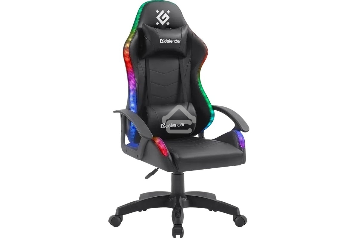 Кресло игровое Defender Factor X RGb, черный, класс 2, PU