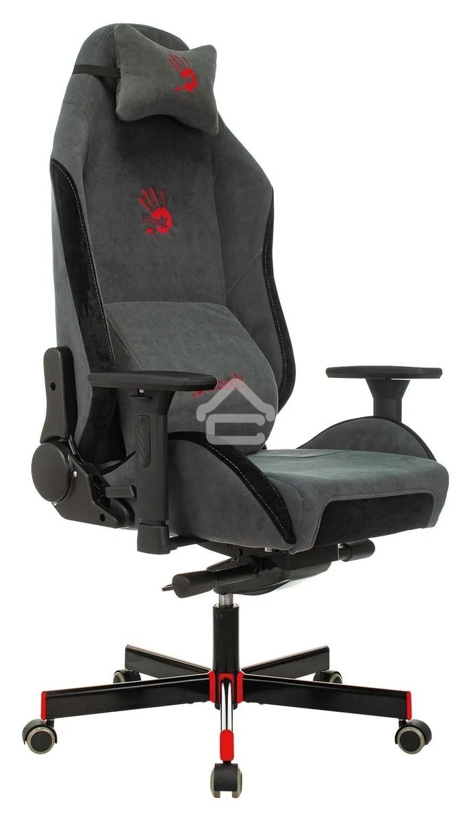 Кресло игровое A4Tech Bloody GC-420 серый, крестовина металл