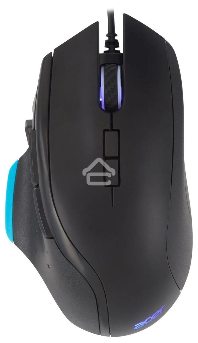 Мышь проводная Acer OMW123 черный, 6400 dpi, USB, кнопки - 8