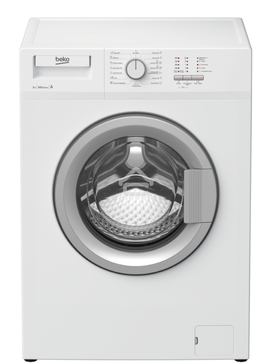 Стиральная машина Beko WRS 54P1 BSW белый, загрузка фронтальная 5 кг, 800 об/мин, класс: A-10%
