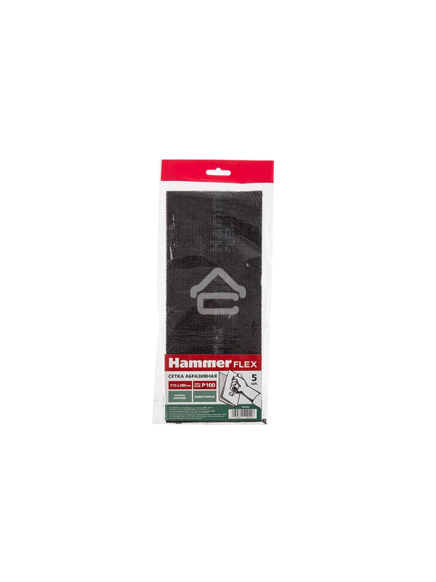 Сетка абразивная Hammer Flex 242-004 115х280мм, P100, водостойкая (5шт.)