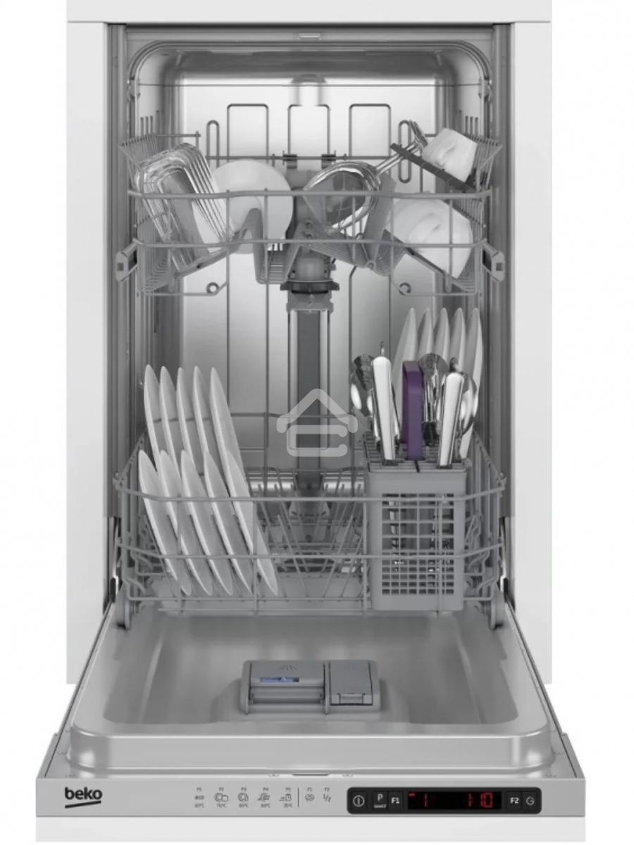 Встраиваемая посудомоечная машина Beko BDIS15060, белый, 44.8 см, 10 компл., 49 дБ, класс A