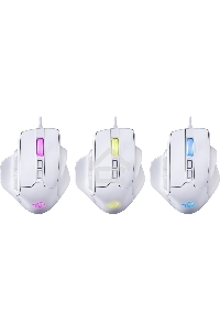 Мышь проводная REDRAGON Bullseye белый, 12400 dpi, USB, кнопки - 8