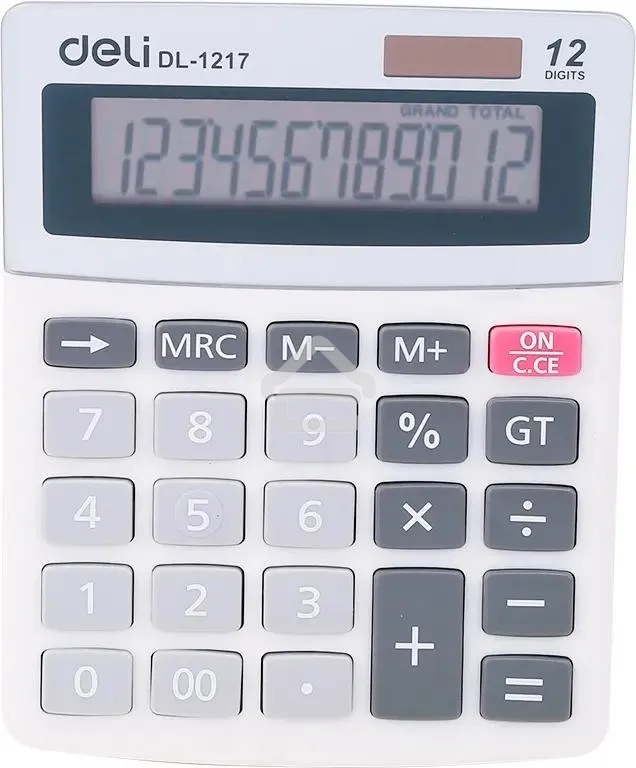 Калькулятор настольный Deli E1217 в ассортименте 12-разр. 1003503