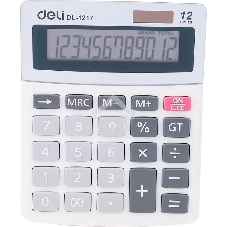 Калькулятор настольный Deli E1217 в ассортименте 12-разр. 1003503