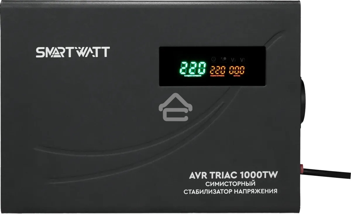 Стабилизатор напряжения Smartwatt AVR Triac 1000TW 1000ВА черный