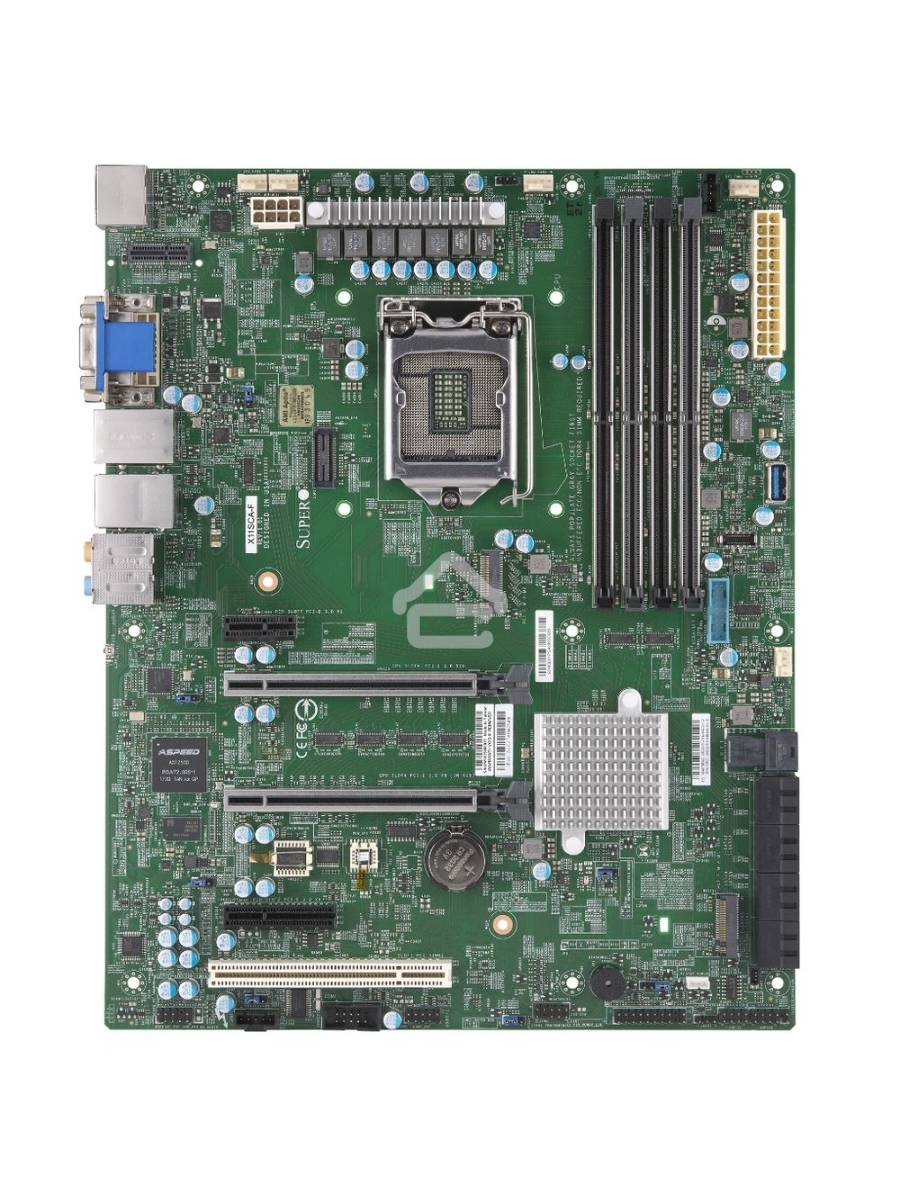 Серверная материнская плата SuperMicro X11SCA-F-B, LGA 1151, Intel C246, 4xDDR4 ECC/non-ECC, 8xSATA, 2xM.2 PCIe, 2xPCIe 3.0 x16, 1xPCIe 3.0 x4, 1xPCIe 3.0 x1, 1xPCI, 1xVGA, 1xDVI-D, 1xDP, 1xHDMI, 2x1Gb LAN, 2xUSB-A 3.2 Gen 1, 1xUSB-A 3.2 Gen 2, 1xUSB-C 3.