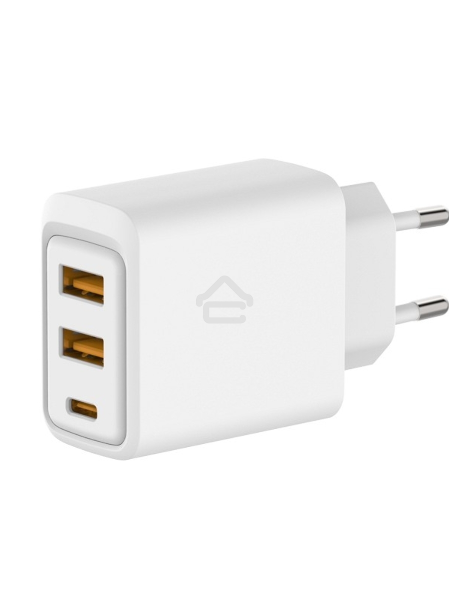 Сетевое зарядное устройство с двумя портами USB-A и одним портом USB-C, 10Вт Rexant