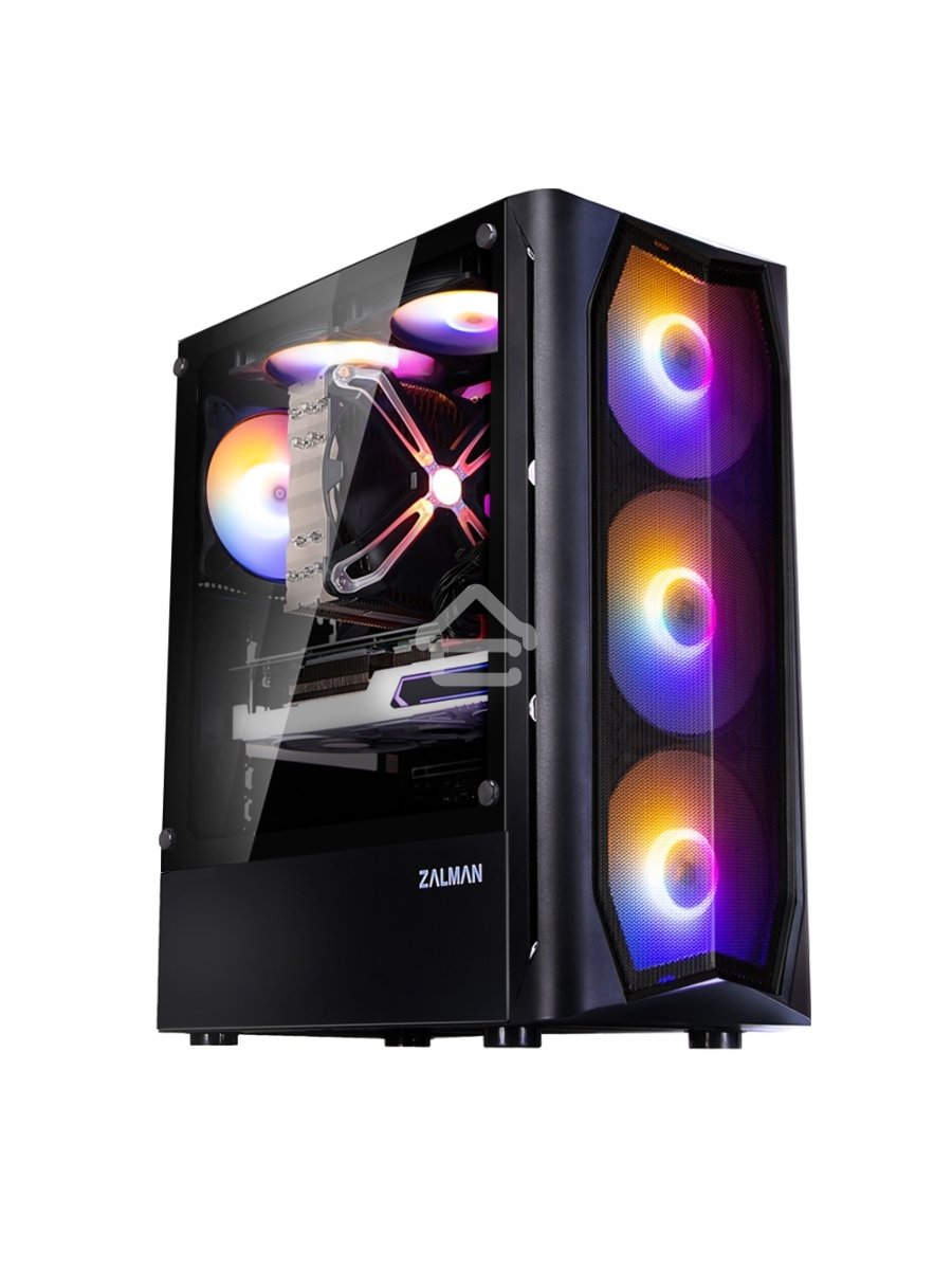 Компьютерный корпус MidiTower Zalman N4 black (ATX,Window, 6xRGB fan, USB2.0 x2, USB3.0x1, без БП) (N4 rev.1)