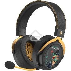 Гарнитура беспроводная/проводная с микрофоном A4Tech Bloody MR595 Renegade черный/рисунок мониторные BT/Radio оголовье (MR595)