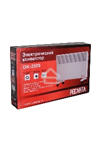 Конвектор Ресанта ОК-2500 белый, 2500 Вт, 30 м2, термостат