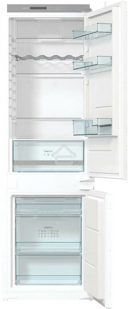 Встраиваемый холодильник Gorenje NRKI418FA0 белый, двухкамерный, 180/68 л., морозилка снизу, No Frost