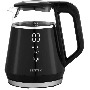Чайник Centek CT-0019, 1100Вт стекло, черный и серебристый