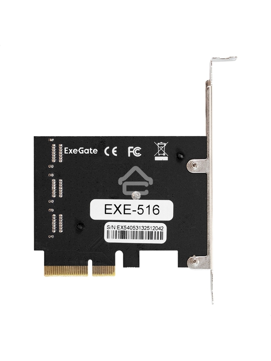 Контроллер ExeGate EXE-516 (PCI-E x4 v3.0, SATA3 6Gb/s, 6 int, ASMedia Chipset ASM1166)