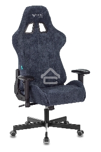 Кресло игровое Бюрократ VIKING KNIGHT LT27 FABRIC синий крестовина металл/пластик