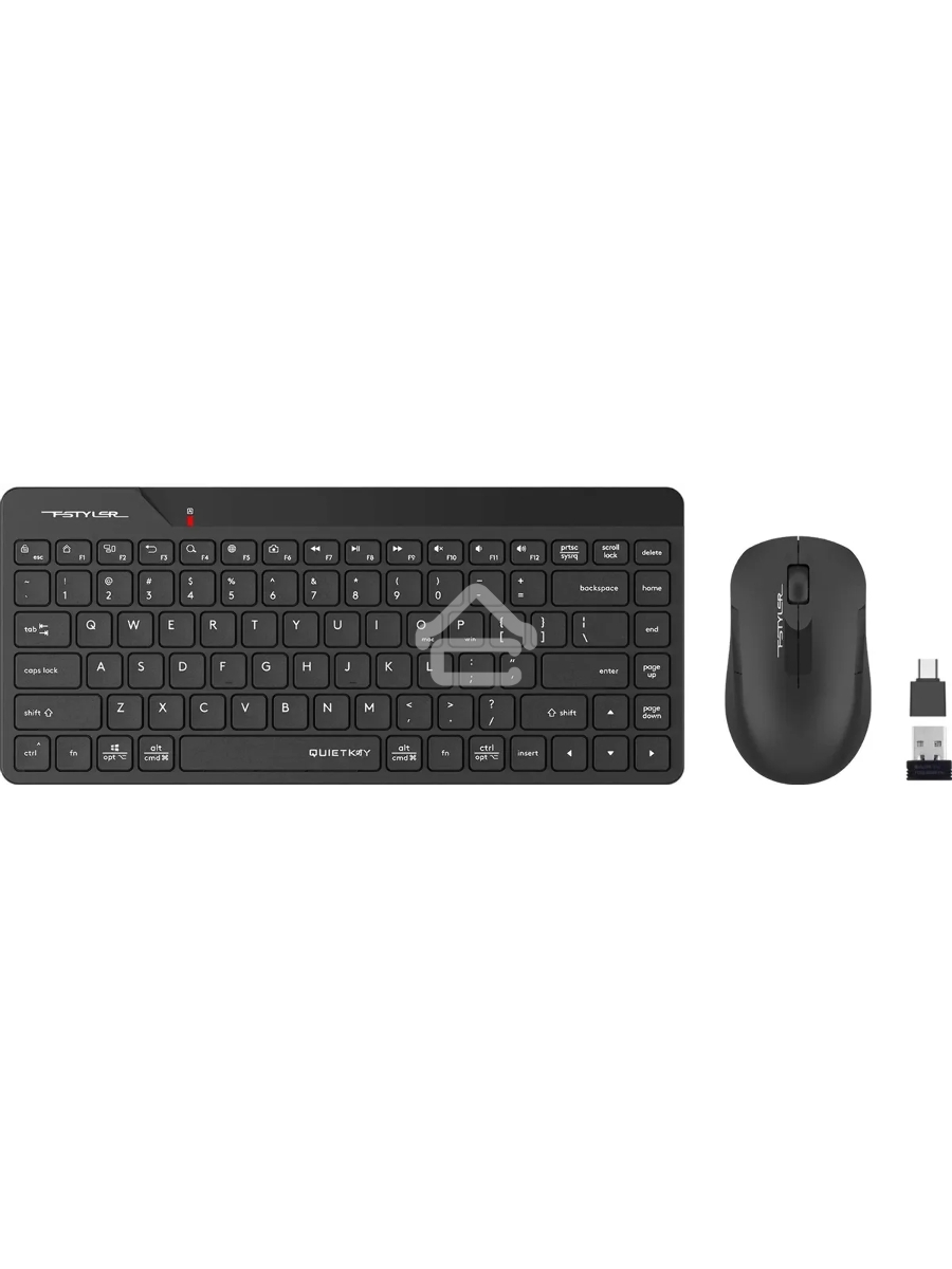 Клавиатура + мышь A4Tech Fstyler FG2200 Air2 клав:черный мышь:черный USB беспроводная slim