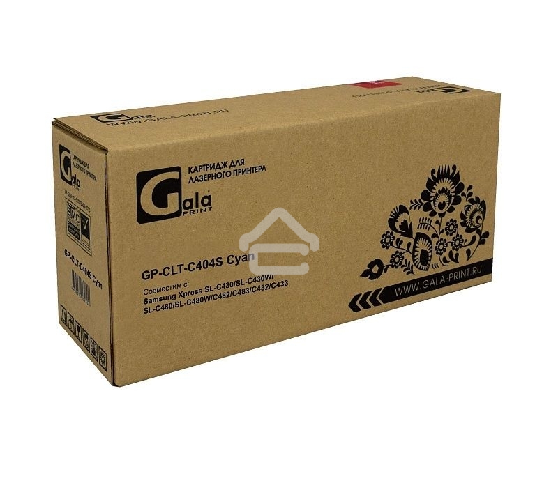 Картридж лазерный GalaPrint GP-CLT-C404S голубой (1000 стр) для Samsung Xpress SL-C430/SL-C430W/SL-C480/SL-C480W/C482/C483/C432/C433