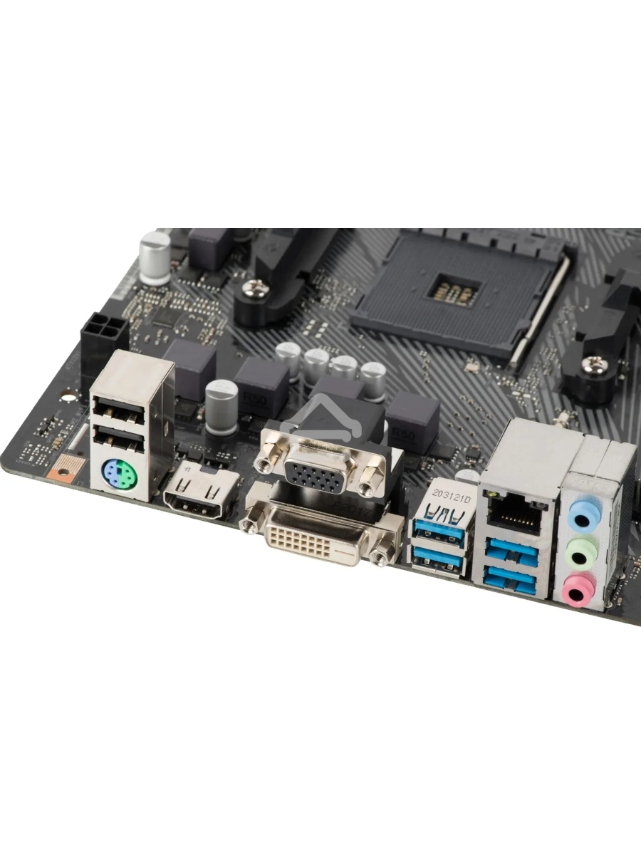 Материнская плата ASRock A520M-HDV, AM4, AMD A520, 2xDDR4, 4xSATA, 1xM.2, 1xPCIe 3.0 x16, 1xPCIe 3.0 x1, 1xDVI-D, 1xHDMI, 1xVGA, 1x 1Gb LAN, 3x3.5 мм, 7.1, mATX