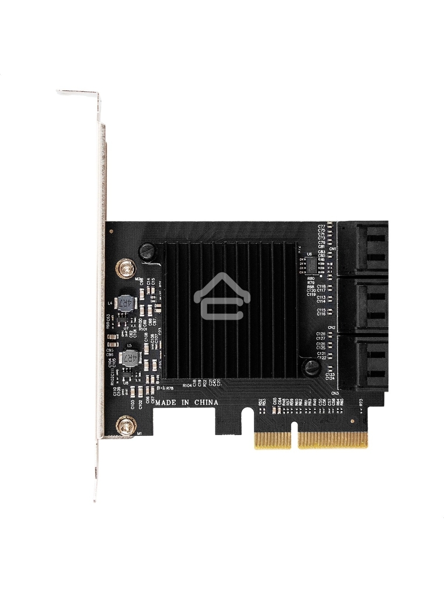 Контроллер ExeGate EXE-516 (PCI-E x4 v3.0, SATA3 6Gb/s, 6 int, ASMedia Chipset ASM1166)