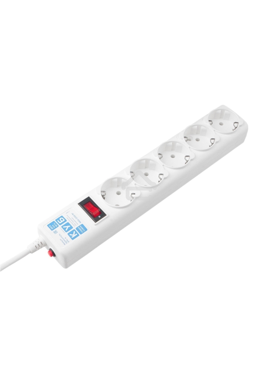 Фильтр-удлинитель , PC 0,5м 5р, бел. 10А, SPG-B-0,5M-WHITE