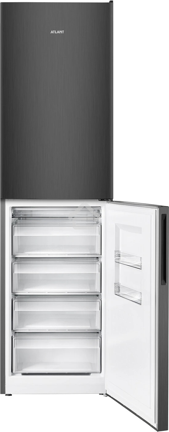 Холодильник Atlant ХМ-4625-151 черный металлик двухкамерный 205/159л морозилка снизу, капельная система