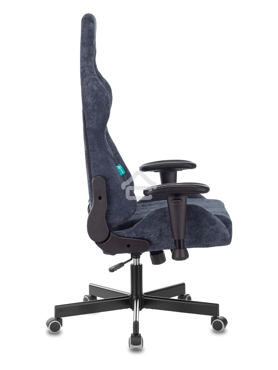 Кресло игровое Бюрократ VIKING KNIGHT LT27 FABRIC синий крестовина металл/пластик