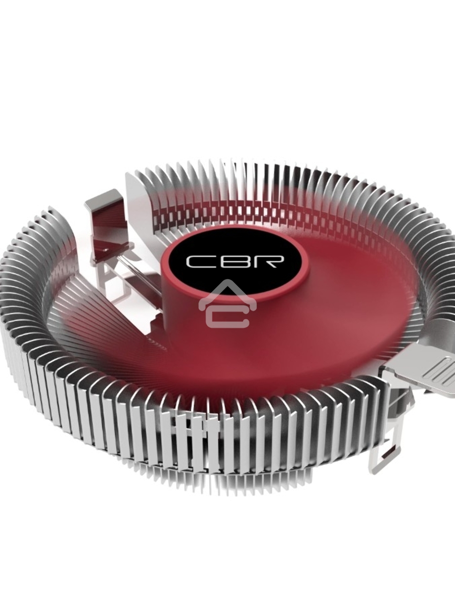 Кулер CBR CBR80 серебристый/красный 90мм алюминий 2000rpm 23.6db 3-pin 65Вт