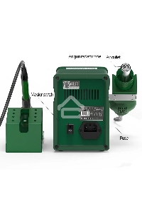 Паяльная станция BST-878D  2в1, LED-дисплей, 100-450С, 700Вт