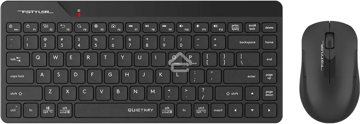 Клавиатура + мышь A4Tech Fstyler FG2200 Air2 клав:черный мышь:черный USB беспроводная slim