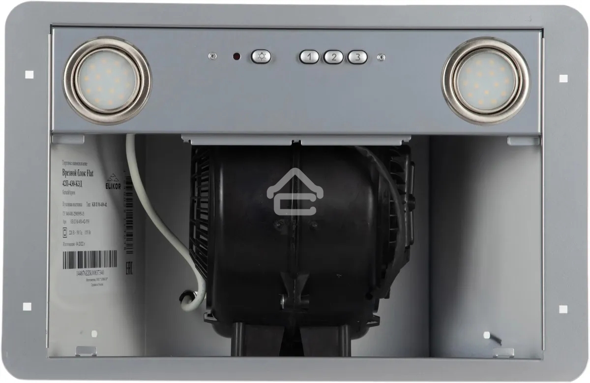 Вытяжка встраиваемая Elikor Flat 42П-430-К3Д серебристый, 42 см, 430 куб. м/ч, 60 дБ