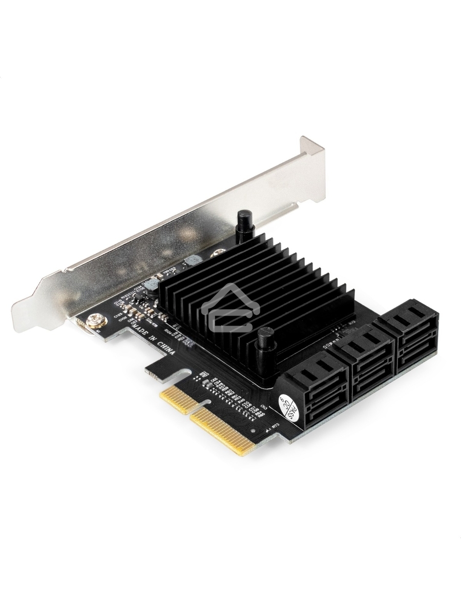 Контроллер ExeGate EXE-516 (PCI-E x4 v3.0, SATA3 6Gb/s, 6 int, ASMedia Chipset ASM1166)