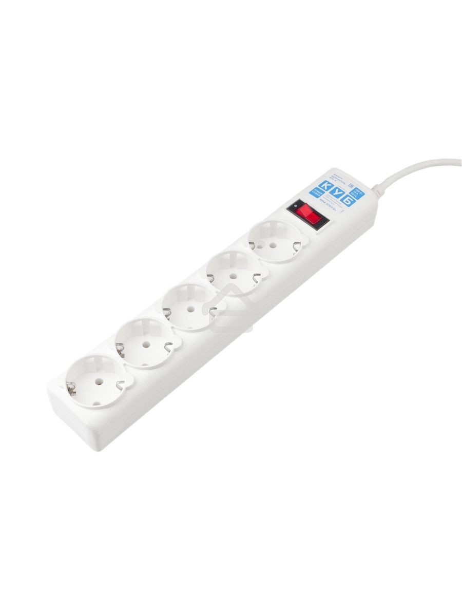 Фильтр-удлинитель , PC 0,5м 5р, бел. 10А, SPG-B-0,5M-WHITE