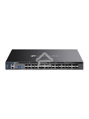 Стекируемый управляемый коммутатор агрегации 3-го уровня  TP-Link SX6632YF Omada с 26 портами SFP+ 10 Гбит/с и 6 портами SFP28 25 Гбит/с