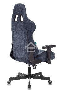 Кресло игровое Бюрократ VIKING KNIGHT LT27 FABRIC синий крестовина металл/пластик