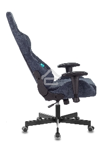 Кресло игровое Бюрократ VIKING KNIGHT LT27 FABRIC синий крестовина металл/пластик
