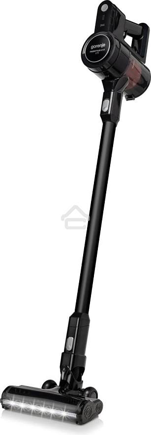 Пылесос вертикальный/ручной Gorenje SVC216FMLBKII черный, от аккумулятора, 25 Вт, уборка сухая, пылесборник 0.5 л, работа от АКБ max 45 мин.