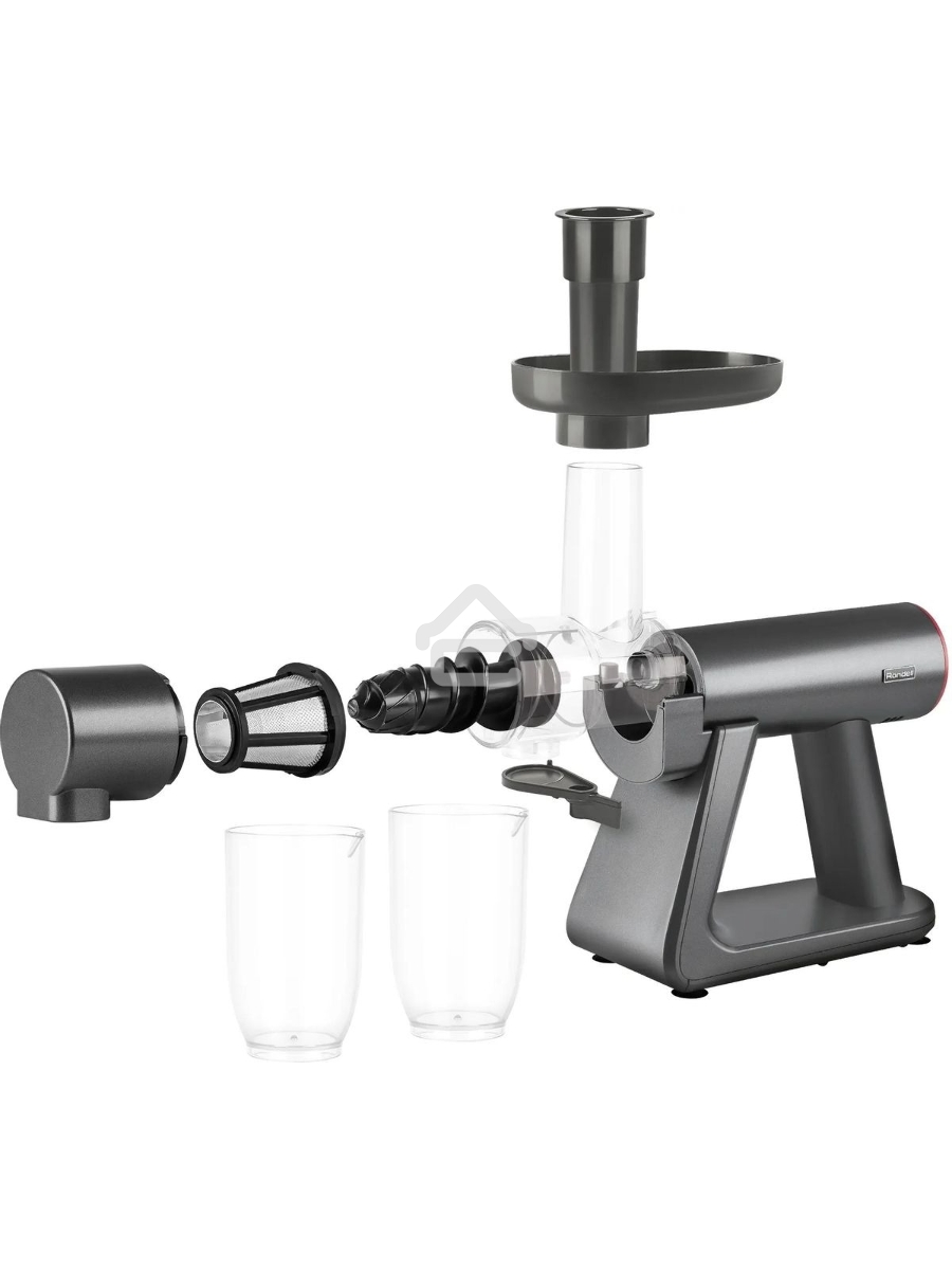 Соковыжималка шнековая Rondell RDE-1503, 150Вт, 500мл, графит