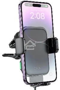 Держатель Hoco HW10 беспров.з/у. черный (JENNY THREE-AXIS FAST CHAR)