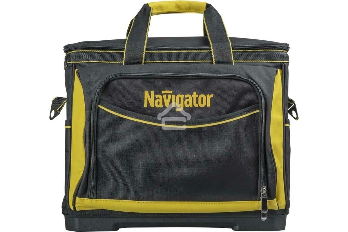 Сумка Navigator NTA-Bag07, 420х230х290мм, пластмассовое дно, черный/желтый