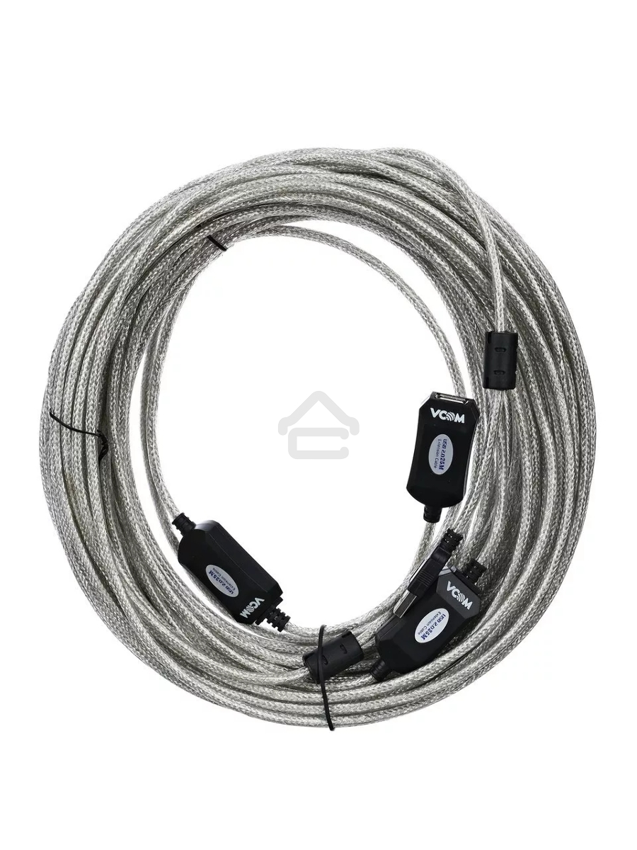 Кабель-адаптер VCOM VUS7049-25M USB2.0-repeater, удлинительный активный <Am-->Af> 25м