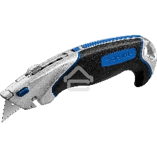 Нож Зубр Профессионал Эксперт А24, универсальный с автостопом и быстрой заменой лезвий, трап. лезвия А24