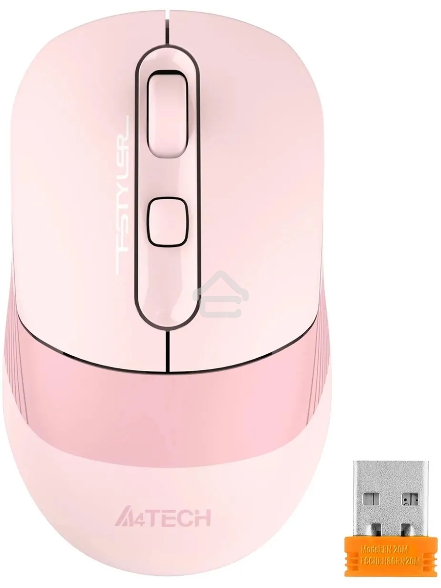 Мышь беспроводная A4Tech Fstyler FB10CS розовый, 2000 dpi, радиоканал, Bluetooth, USB, кнопки - 4