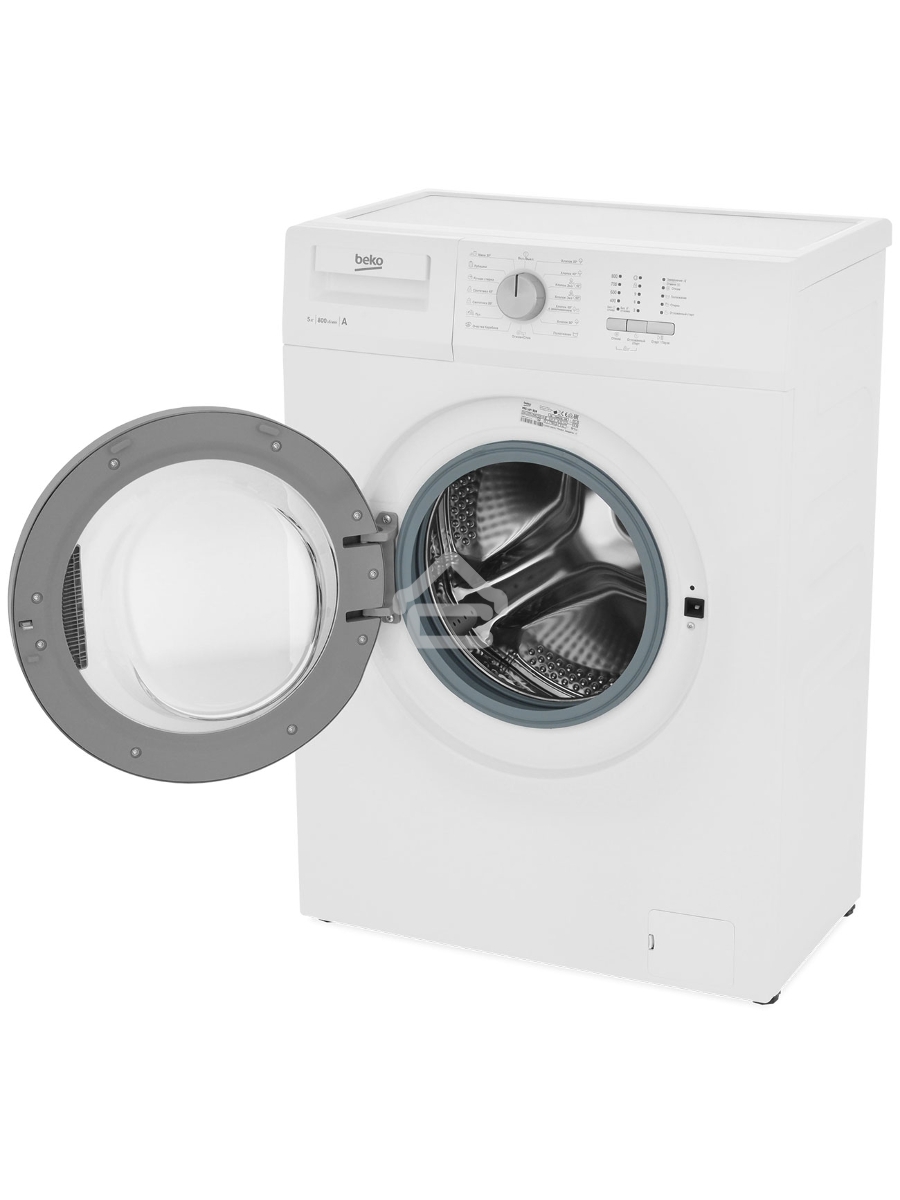 Стиральная машина Beko WRS 54P1 BSW белый, загрузка фронтальная 5 кг, 800 об/мин, класс: A-10%